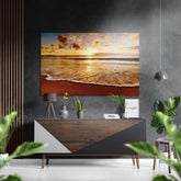 Sunset at the Beach Brushed Aluminium Dibond Wall Art.